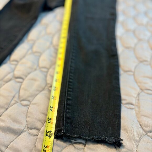 Sam Edelman The Stilleto High Rise Frayed Hem Skinny Crop Black Jeans Wo… - Picture 7 of 9